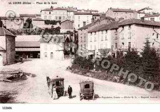 Ville de COURSLAVILLE, carte postale ancienne