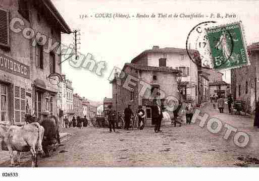 Ville de COURSLAVILLE, carte postale ancienne