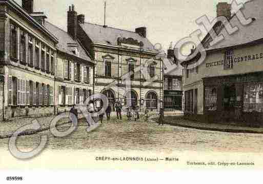 Ville de CREPY, carte postale ancienne