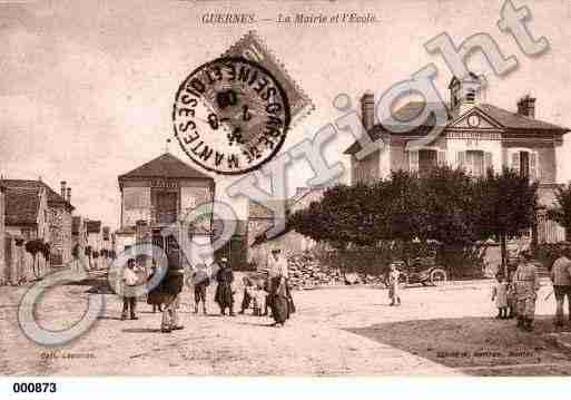 Ville de GUERNES, carte postale ancienne