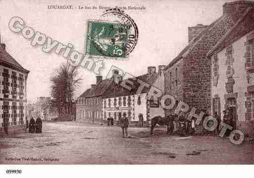 Ville de LOUARGAT, carte postale ancienne