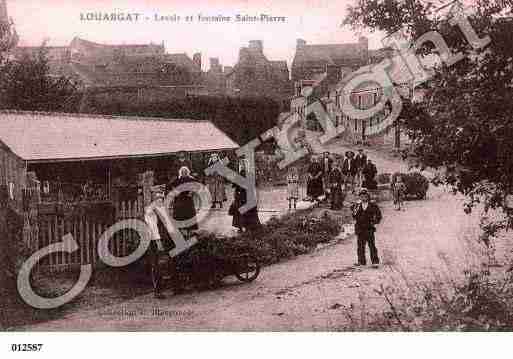 Ville de LOUARGAT, carte postale ancienne