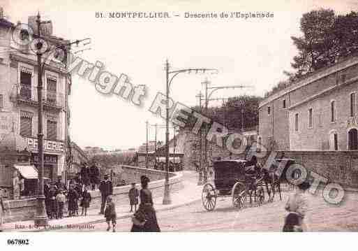 Ville de MONTPELLIER, carte postale ancienne