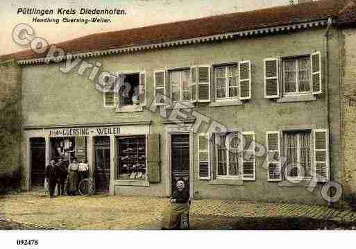 Ville de PUTTELANGELESTHIONVILLE, carte postale ancienne