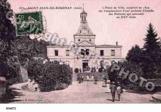 Ville de SAINTJEANDEBOURNAY, carte postale ancienne