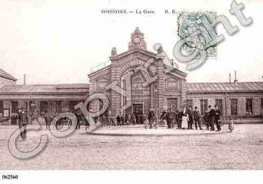 Ville de SOISSONS, carte postale ancienne