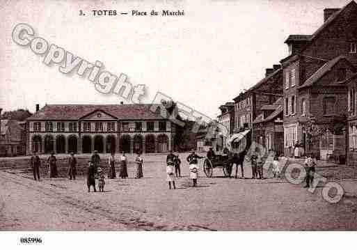 Ville de TOTES, carte postale ancienne