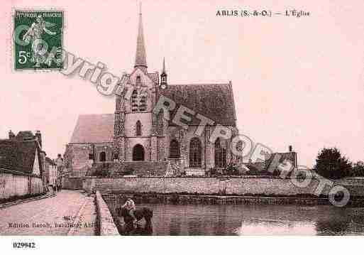 Ville de ABLIS, carte postale ancienne