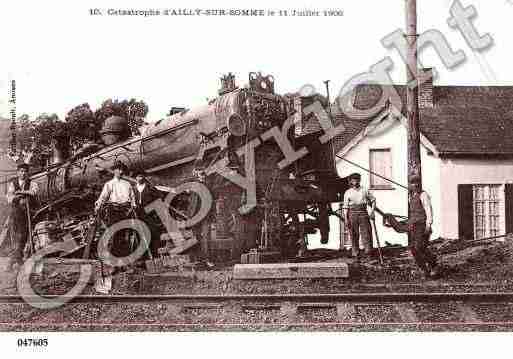 Ville de AILLYSURSOMME, carte postale ancienne