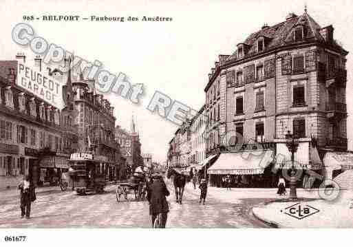 Ville de BELFORT, carte postale ancienne