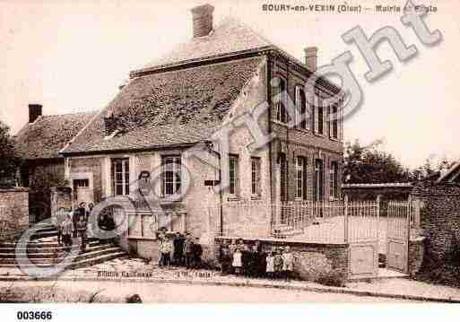 Ville de BOURYENVEXIN, carte postale ancienne