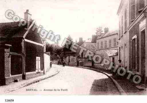 Ville de BREVAL, carte postale ancienne