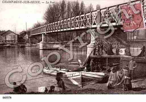 Ville de CHAMPAGNESURSEINE, carte postale ancienne