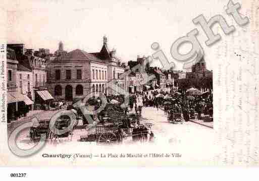 Ville de CHAUVIGNY, carte postale ancienne