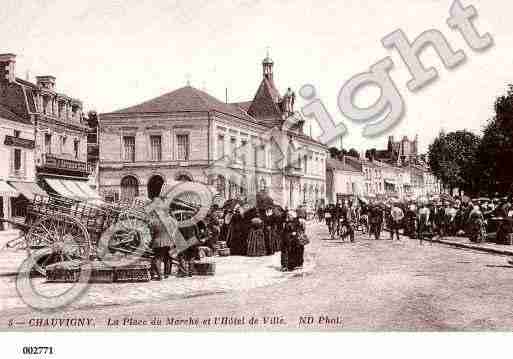 Ville de CHAUVIGNY, carte postale ancienne