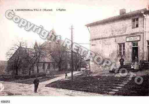 Ville de CHEMINON, carte postale ancienne