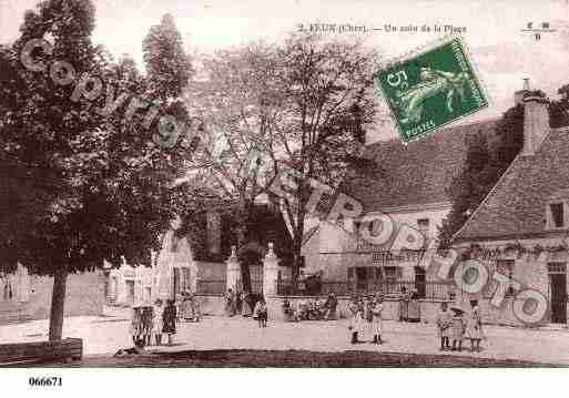 Ville de FEUX, carte postale ancienne