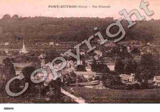 Ville de PONTAUTHOU, carte postale ancienne