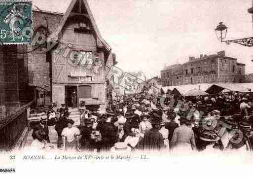 Ville de ROANNE, carte postale ancienne