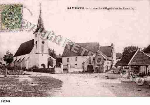 Ville de SAMPANS, carte postale ancienne