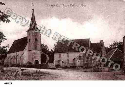 Ville de SAMPANS, carte postale ancienne