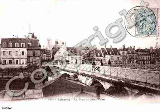 Ville de SOISSONS, carte postale ancienne