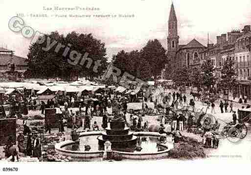 Ville de TARBES, carte postale ancienne