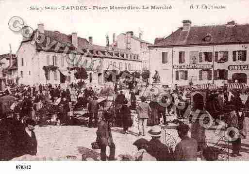 Ville de TARBES, carte postale ancienne