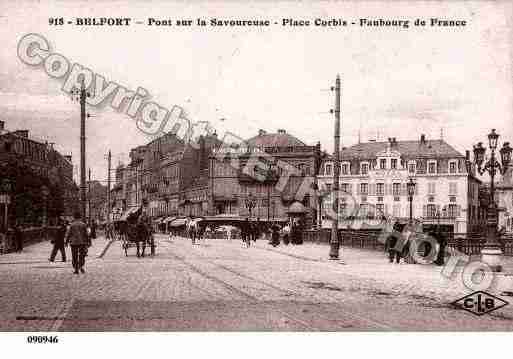 Ville de BELFORT, carte postale ancienne