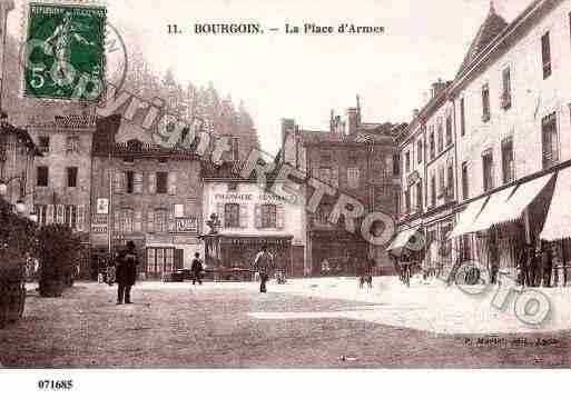 Ville de BOURGOINJALLIEU, carte postale ancienne