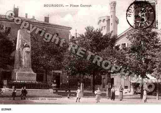 Ville de BOURGOINJALLIEU, carte postale ancienne