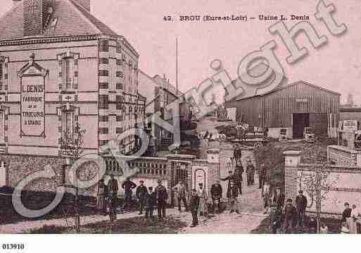 Ville de BROU, carte postale ancienne