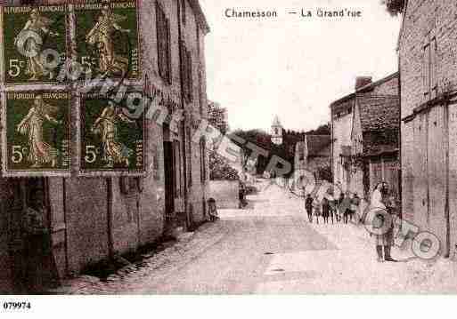 Ville de CHAMESSON, carte postale ancienne