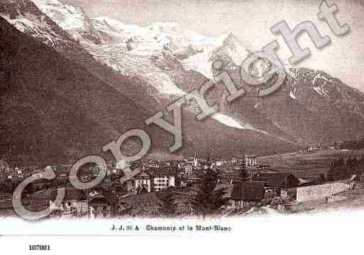 Ville de CHAMONIXMONTBLANC, carte postale ancienne