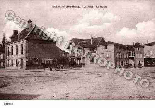 Ville de ECLARON, carte postale ancienne