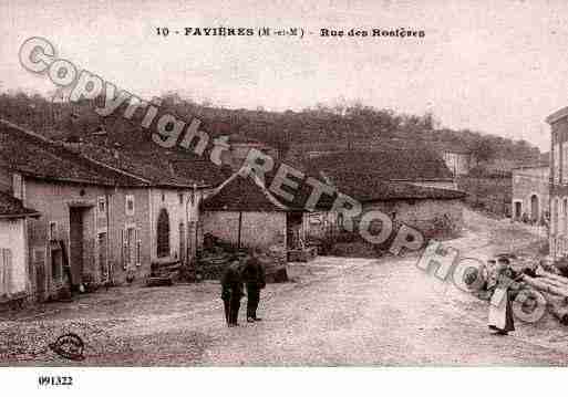 Ville de FAVIERES, carte postale ancienne