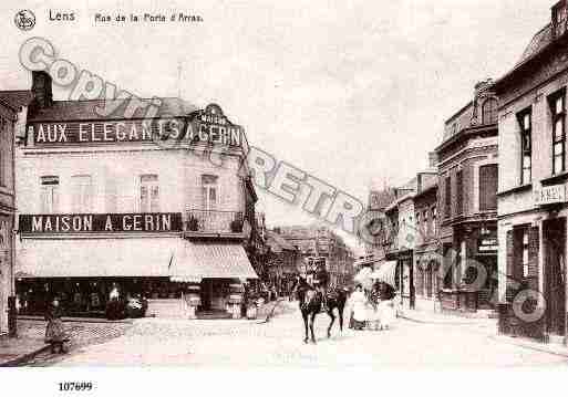 Ville de LENS, carte postale ancienne