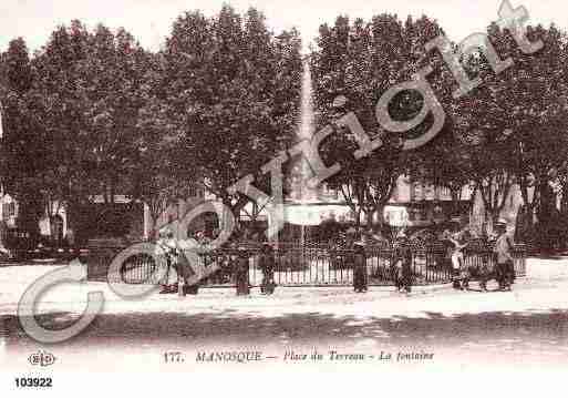 Ville de MANOSQUE, carte postale ancienne