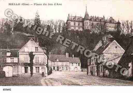 Ville de MELLO, carte postale ancienne