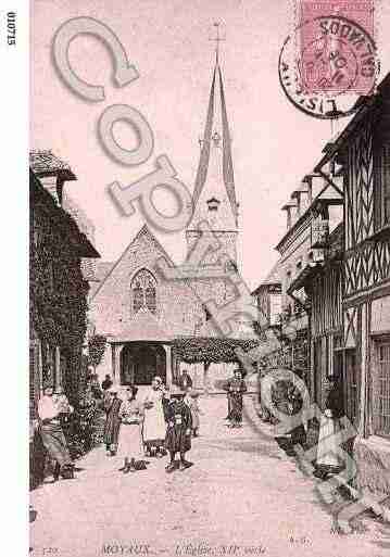 Ville de MOYAUX, carte postale ancienne