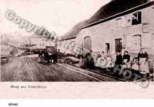 Ville de NIEDERSTINZEL, carte postale ancienne