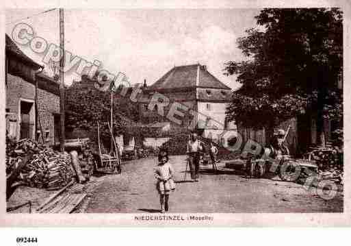 Ville de NIEDERSTINZEL, carte postale ancienne