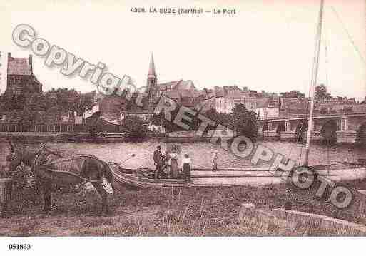 Ville de SUZESURSARTHE(LA), carte postale ancienne