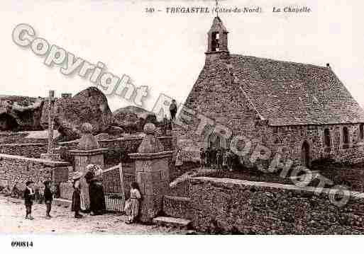 Ville de TREGASTEL, carte postale ancienne