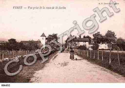 Ville de VERZE, carte postale ancienne