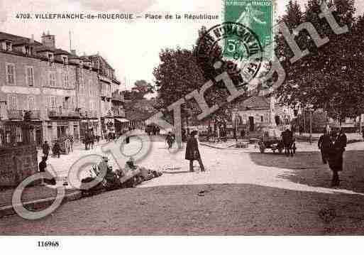 Ville de VILLEFRANCHEDEROUERGUE, carte postale ancienne