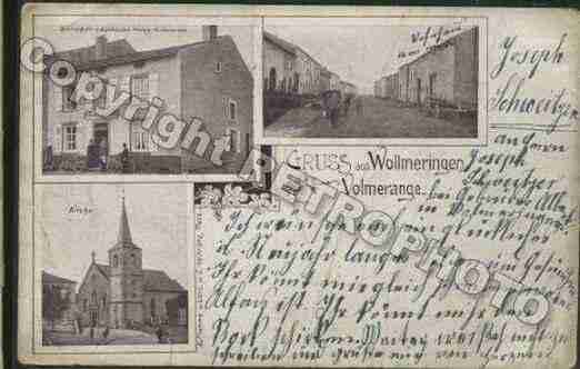 Ville de VOLMERANGELESBOULAY, carte postale ancienne