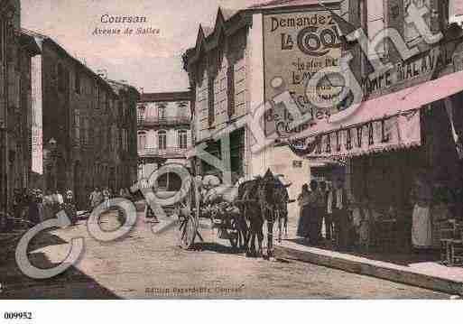 Ville de COURSAN, carte postale ancienne