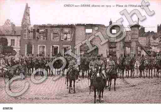 Ville de CRECYSURSERRE, carte postale ancienne