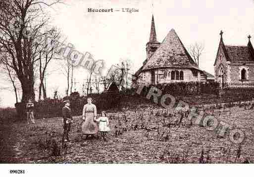 Ville de HEUCOURTCROQUOISON, carte postale ancienne